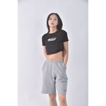 (S) uniqlo高腰質感棉質灰色短褲二手衣, , large