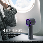 【aibo】半導體冰敷 100檔調速 手持桌立充電風扇HA-FAN1144-W奶酪白, , large