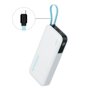 CUKTECH 酷態科 55W TYPE-C 自帶線行動電源 20000mAh (PB200N) - 銀白