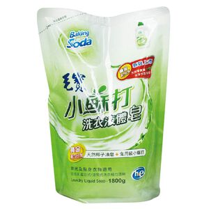 [箱購]毛寶小蘇打洗衣液體皂(補充包)1800g克 x 6Pack包/箱