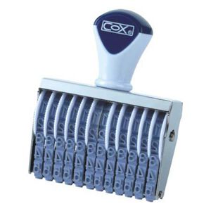 COX三燕 3號字十二連號碼印/數字章,  COX三燕 3號字十二連號碼印/數字章