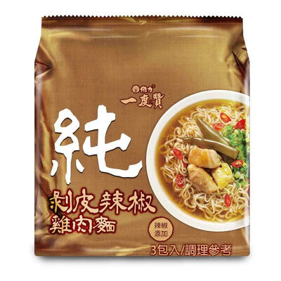 一度贊剝皮辣椒雞肉袋麵185g