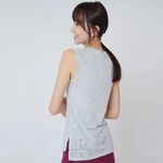 YOGA FLOW Burn Out Tank ( L ) - 圓領長版燒花罩衫 - 銀河灰 Misty Grey, , large
