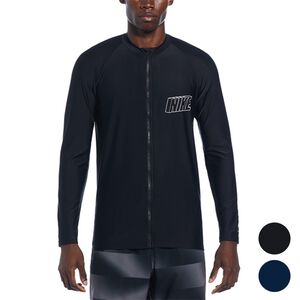 NIKE SWIM 男性長袖拉鍊防曬衣 男款長袖 上衣 防曬 夏天 NESSE556 24SS 【樂買網】