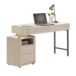 【唯熙傢俱】馬修斯橡木白4.6尺書桌