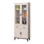 【唯熙傢俱】凱熙橡木白2.7尺抽屜書櫃, , large