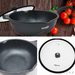 英國製INTIGNIS大理石鑄造深型不沾炒鍋-34cm-1支, , large