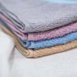 [Kaimei Cotton Industry] 8 in the group, random and excellent, MIT made in Taiwan, 28 taels thick, pure cotton breathable adult bib/spit napkin, exquisite satin plain color, , large