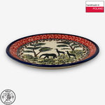 【SOLO Vintage】Cerraf Polish Pottery 17cm Dessert Plate Round Plate Ballad of the Open Plains Series Made in Poland, , large