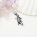 【Angel & Me】Alligator Crocodile s925 sterling silver necklace animal gift, , large