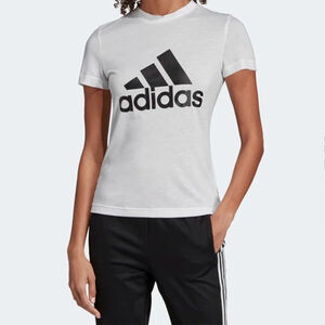 Adidas W MH BOS TEE 女 運動 休閒 圓領 短袖 上衣 舒適 棉T 愛迪達 白 [DZ0013]