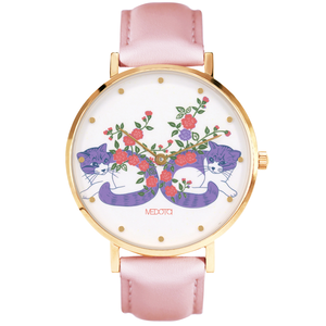 [MEDOTA] MEDOTA X Uirkmad | Pretty Day collection cat pink leather strap / PT-11301