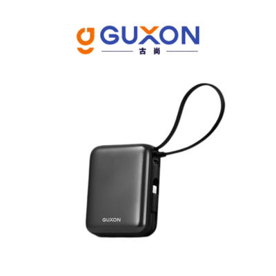 【Leo手機周邊專賣店】 GUXON古尚 巧方塊雙線行動電源 / 10000mAh / Type-C+Lightning 夜幕黑