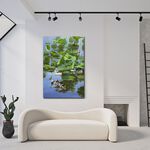 【御畫房】春水遊 國家一級畫師手繪油畫60×90cm(VF-27), , large