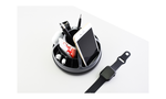 【O-Life】Semi-circular rotating storage box-black and red, , large