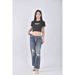 (XL) berenice丹寧牛仔質感棉質藍色長褲二手衣, , large