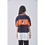 (L) nautica質感棉質撞色橘色短袖上衣二手衣, , large