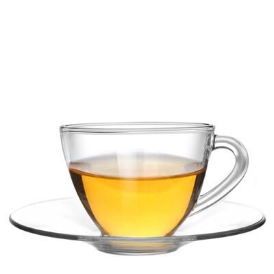 Ocean 花茶杯盤組200ml(1杯+1盤) Cosmo系列 金益合玻璃器皿