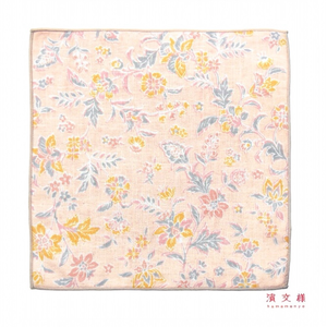 [瑪莎利亞]　日本製【濱文漾】純棉手帕/方巾－粉紅花語（3入組）