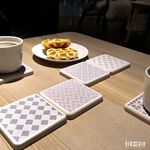 【MBM】極簡永恆-MBM花磚珪藻土杯墊組(一盒5入), , large