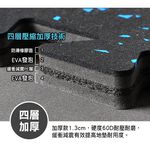 【LOTUS】台灣製健身專用橡膠EVA巧拼地墊13mm 硬度60D 附邊條, , large