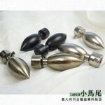 Metal Curtain Rod Finials – Ponytail Design for 16mm Rod | 2pcs Set | Italian Series | DIY Installation | Brushed Nickel, , large