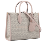 Michael Kors Mirella 滿版塗層帆布小款二用托特包/香草色/粉色, , large