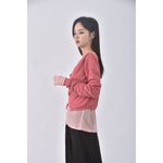 (S) knuth marf假兩件粉色長袖上衣二手衣, , large