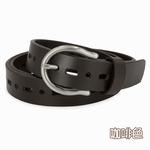 【CH-BELT 銓丞皮帶】排洞細版女帶 俏皮縷空 流行女生皮帶腰帶(黑/咖), , large