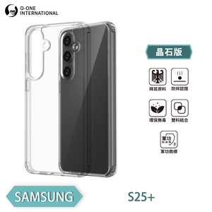 [O-ONE] MIL-STD II CrystalShield Case for Samsung S25+ Dual-Material Design · Enhanced Drop Protection · Shock-Resistant
