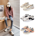 Korean Style Colorblock Women's Sneakers, 黑色, large