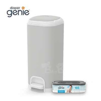 【倆寶貝精品館】加拿大Diaper Genie 不鏽鋼雙重鎖臭尿布處理器(嬰兒尿布桶)