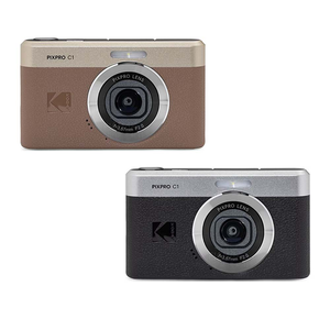 [KODAK] PIXPRO C1 翻轉螢幕數位相機-棕色公司貨 +64G柯達記憶卡