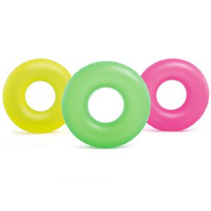 【泳具】INTEX 亮彩霓虹泳圈(適用年齡:9歲以上)-顏色隨機出貨