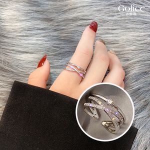 【Gulicc】古莉可 戒指 韓國時尚鑲鑽開口食指戒