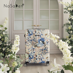 NaSaDen [Beige Flower]29" Checked Zipper Luggage, , large
