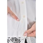 (F) prep長版白色襯衫上衣二手衣, , large