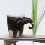 GS MALL 350ml 動物造型陶瓷杯 動物造型杯 陶瓷杯 馬克杯 水杯 動物杯 造型陶瓷杯 造型杯, , large