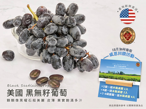 [馥果FruitGo](送限量桌曆)美國加州 黑無籽葡萄