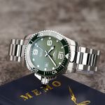 LONGINES 浪琴 深海征服者浪鬼陶瓷潛水機械錶-綠x銀/41mm L37814066, , large