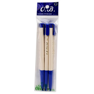 OB-100 Ball Pen3Pcs-Blue