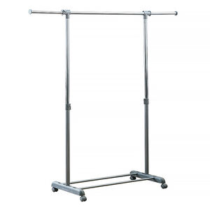 Single pole telescopic clothes hanger