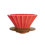 ORIGAMI 陶瓷濾杯組Ｍ(3~4人份，附深色木質杯座)/多色可選/ 日本製 , , large