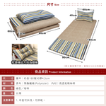 [台客嚴選] 地中海風簡約舒適單人床墊附枕-綠色 可拆洗 台灣製 學生床墊 單人床墊 摺疊墊 記憶枕, 綠色, large