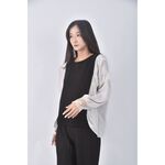(XL) blue ribbon韓牌質感黑色長袖上衣二手衣, , large