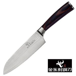 【金永利鋼刀】龍紋系列 蔬果料理三德刀K3a