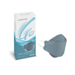 萊潔4D立體型醫療口罩(成人)浮岩藍10入(盒)