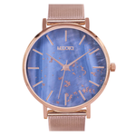 [MEDOTA] TWINKLE starry minimalist shell surface mesh band ladies watch-Rose Gold / TE-12502, , large