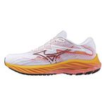 Mizuno Wave Rider 27 女 慢跑鞋 運動 路跑 一般型 緩震 美津濃 白橘 [J1GD230371], , large