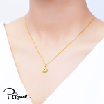 【Prisme Gold】黃金項鍊 鏤空幸運四葉草 黃金鍊墜項鍊 (金重：約0.08錢±0.03), , large